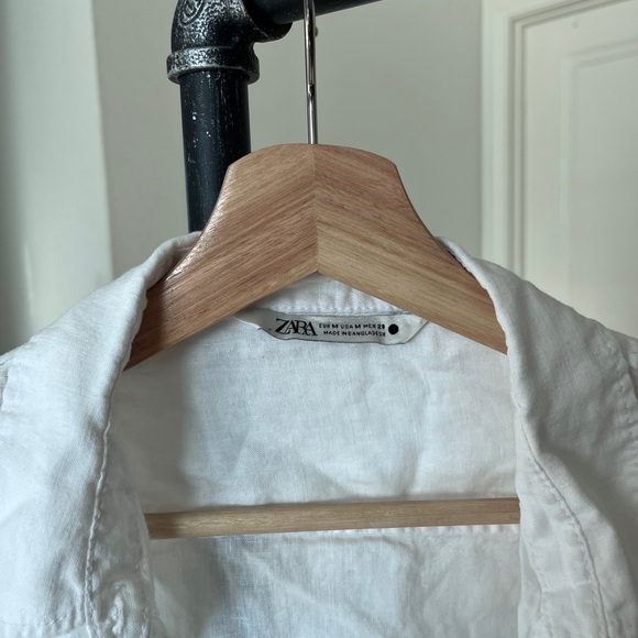 Zara white button up shirt - Picture 2 of 2